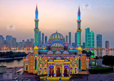 Sharjah-Light-Festival-mosque-with-beautiful-colors1