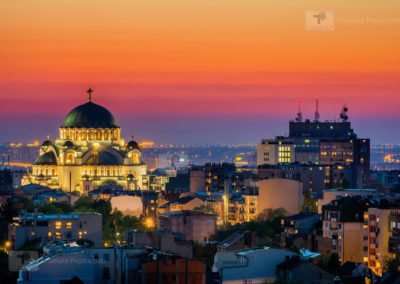 Belgrade-cityscape-at-sunset